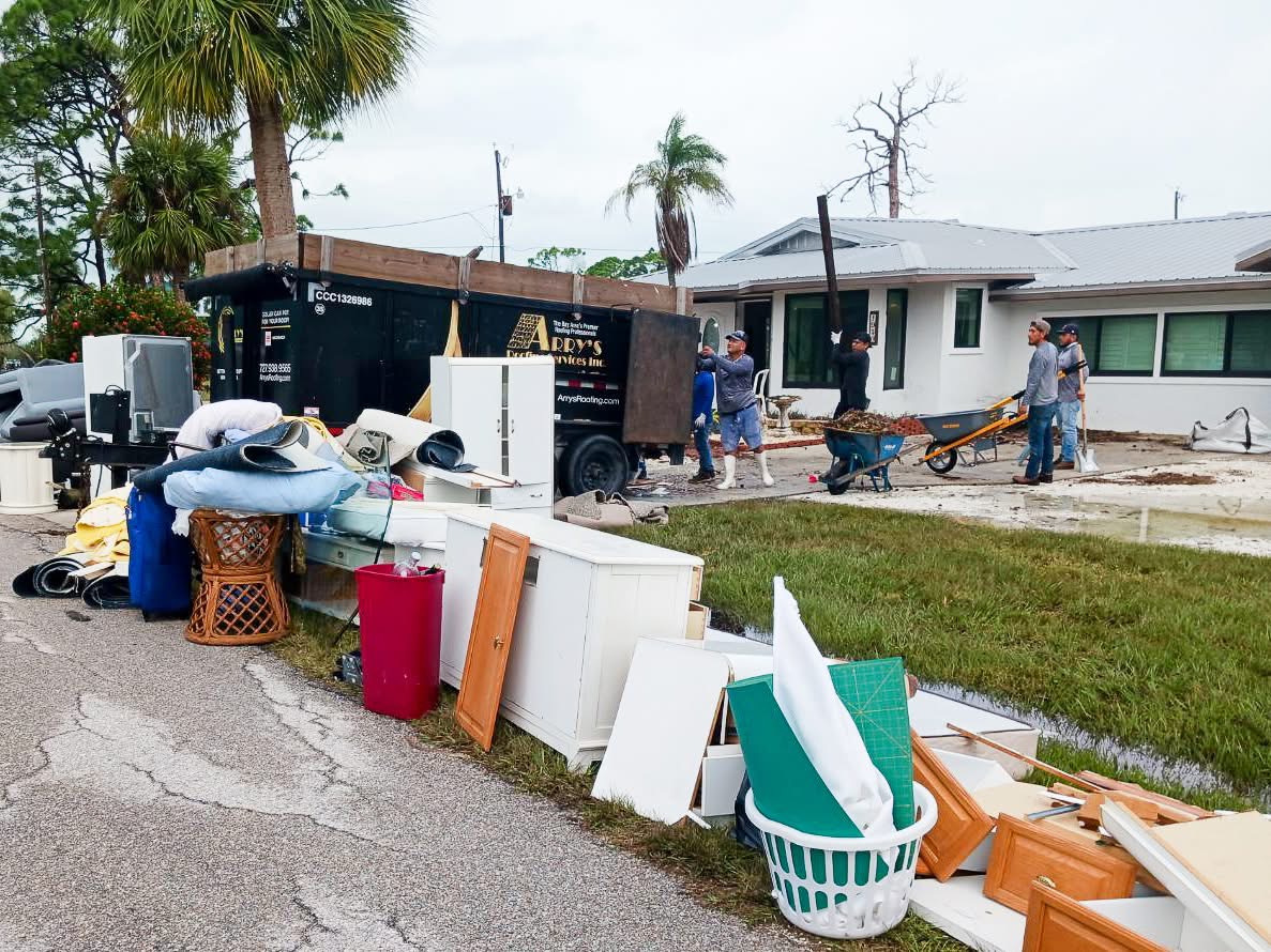 Hurricane clean up Arry's